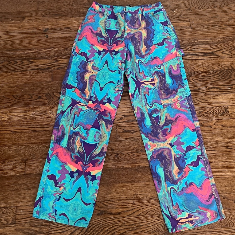 multicolored pants